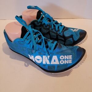 Hoka one one shoes track athletic running bottom spikes size 10 womens